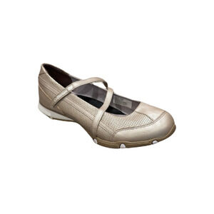 Goldstream Cross Strap Gold Golf Flats Shoes 8.5M